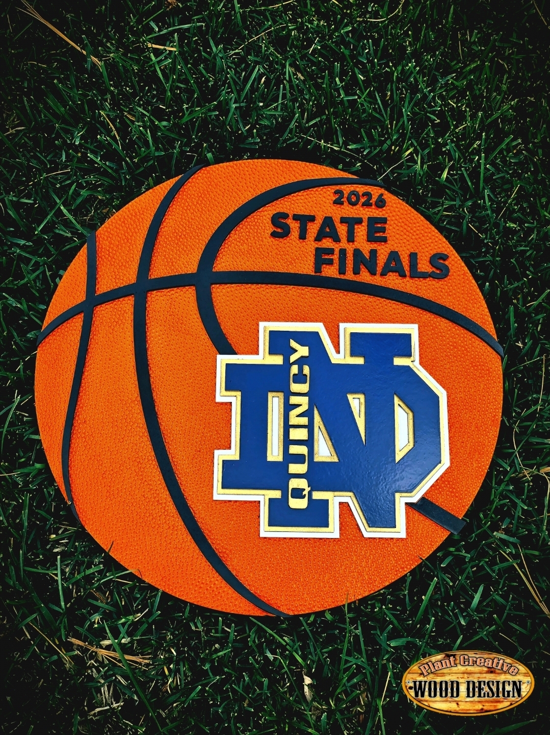 14" realistic layered and textured work of art to celebrate an incredible 2025-2026 season going to the State Finals! 0.875-1" thick. 